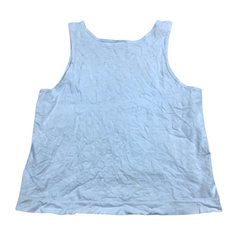 Vintage Nike Jordan Shirt Boys MEDIUM White Sleeveless Tank Top Basketball 90s - Picture 3 of 10